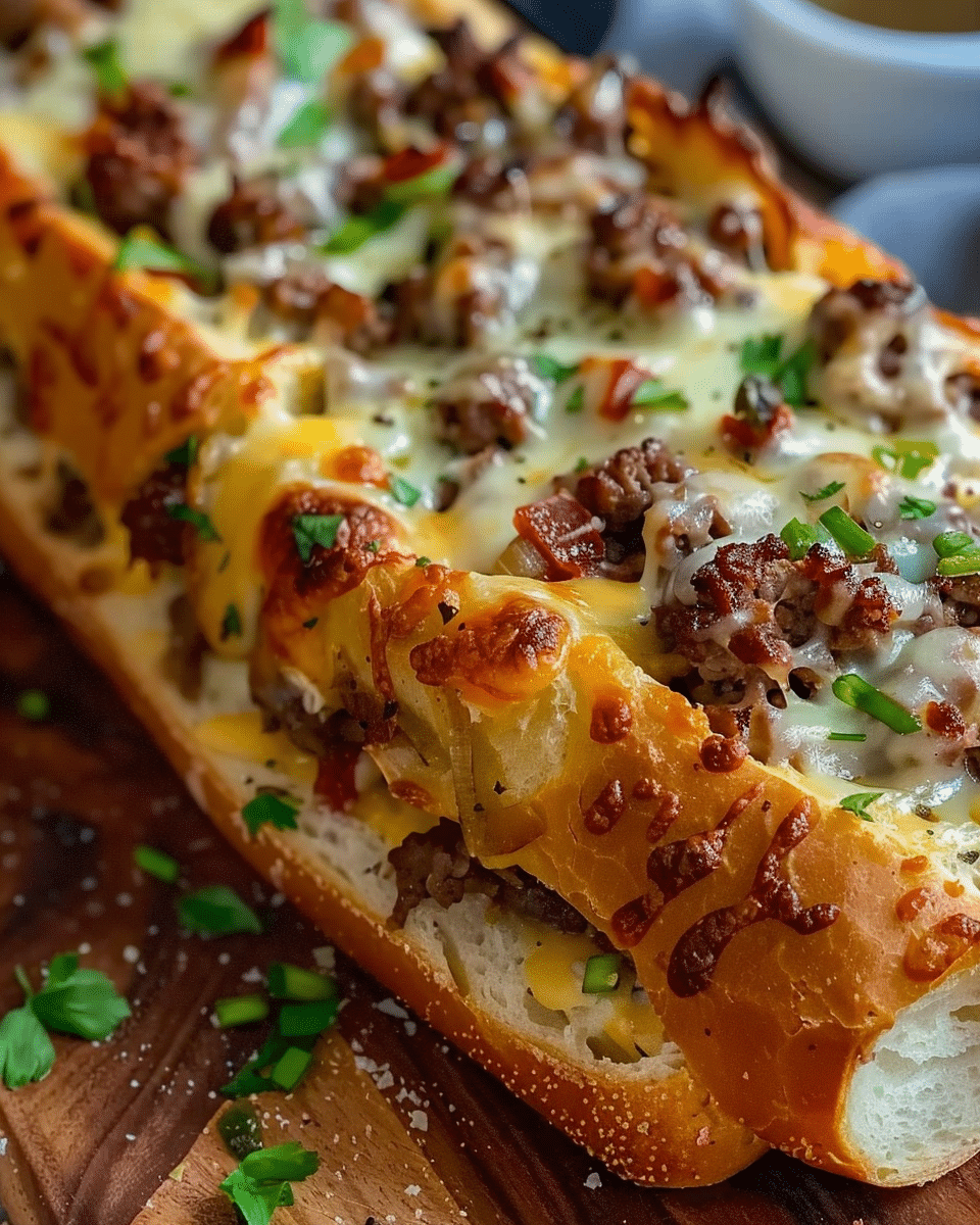 Cheesesteak Garlic Bread Loaf