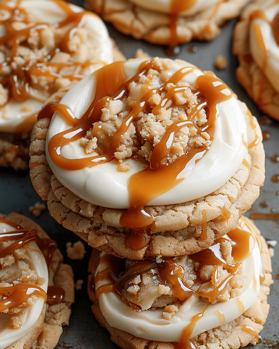 Salted Caramel Cheesecake Cookies
