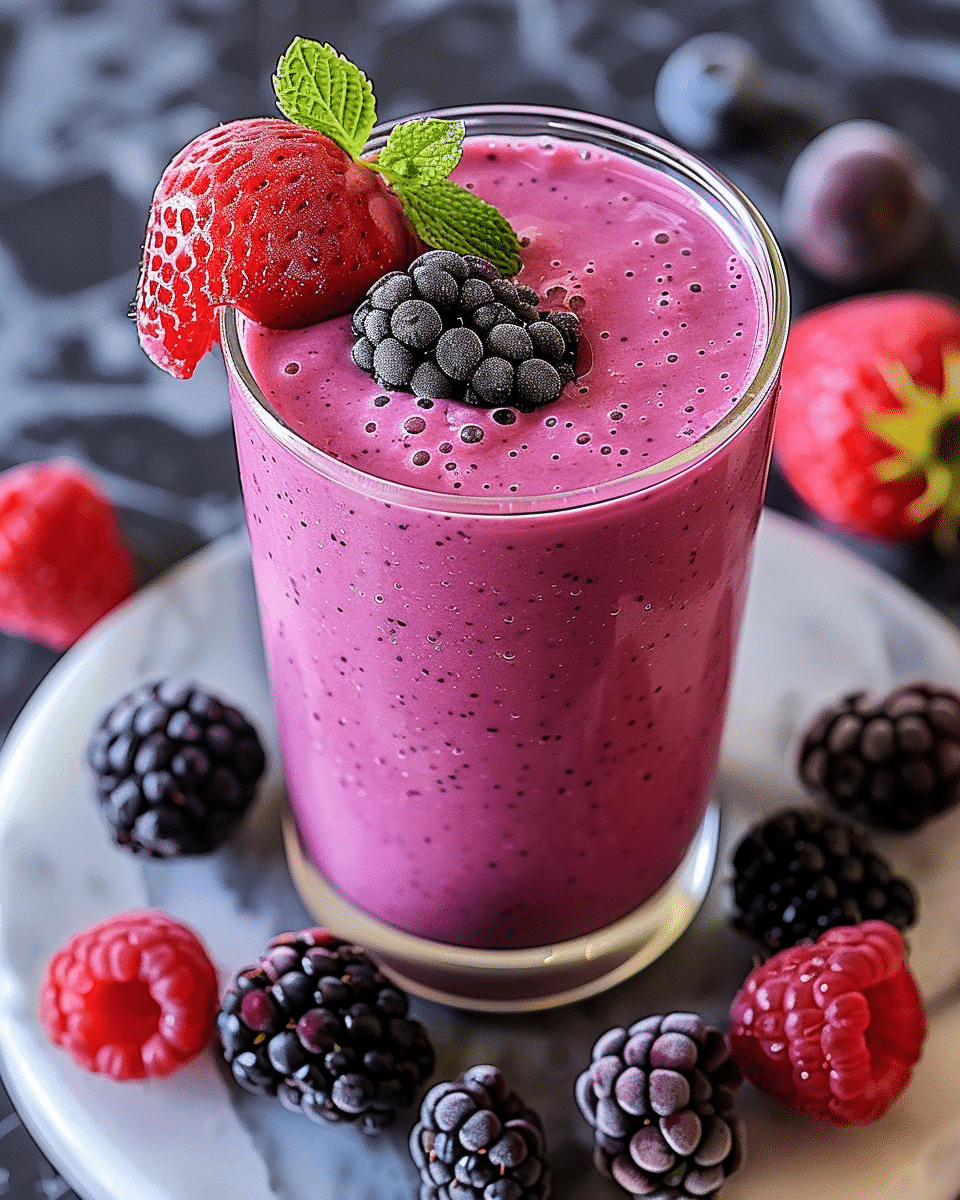 Creamy Mixed Berry Yogurt Smoothie