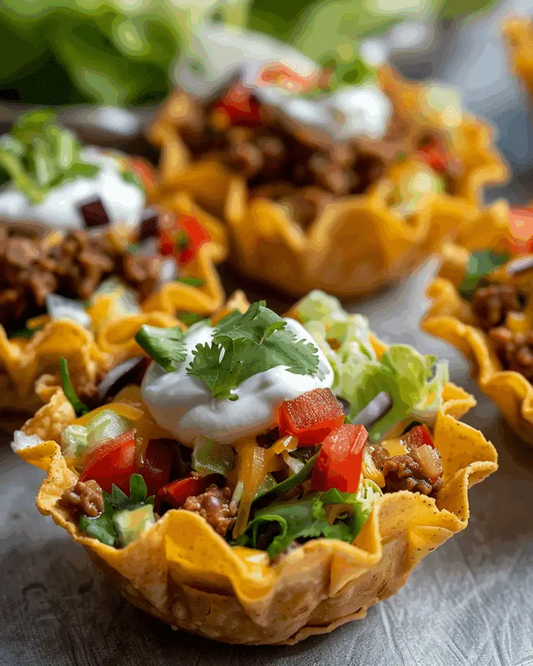 Easy Taco Salad Cups