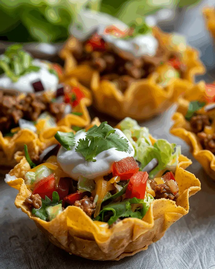 Easy Taco Salad Cups