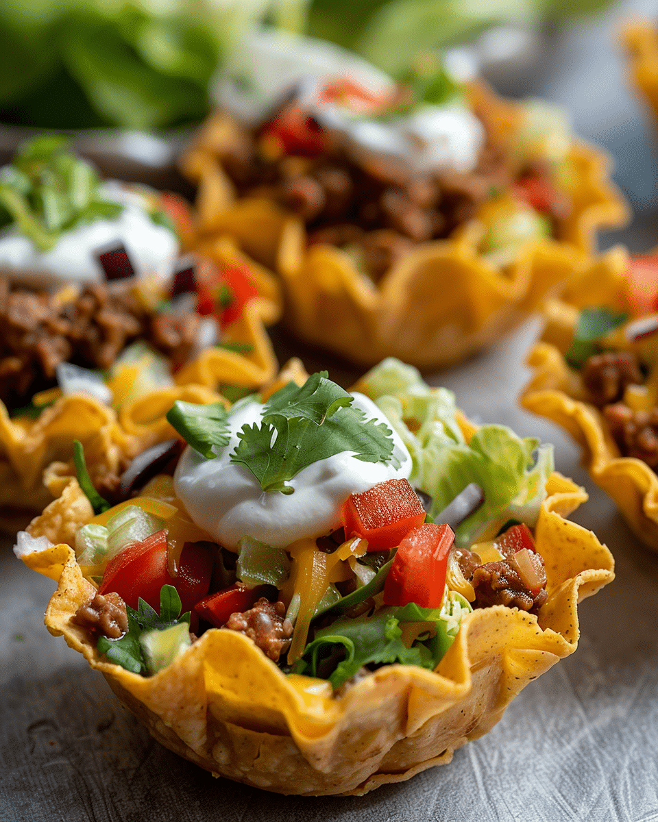 Easy Taco Salad Cups