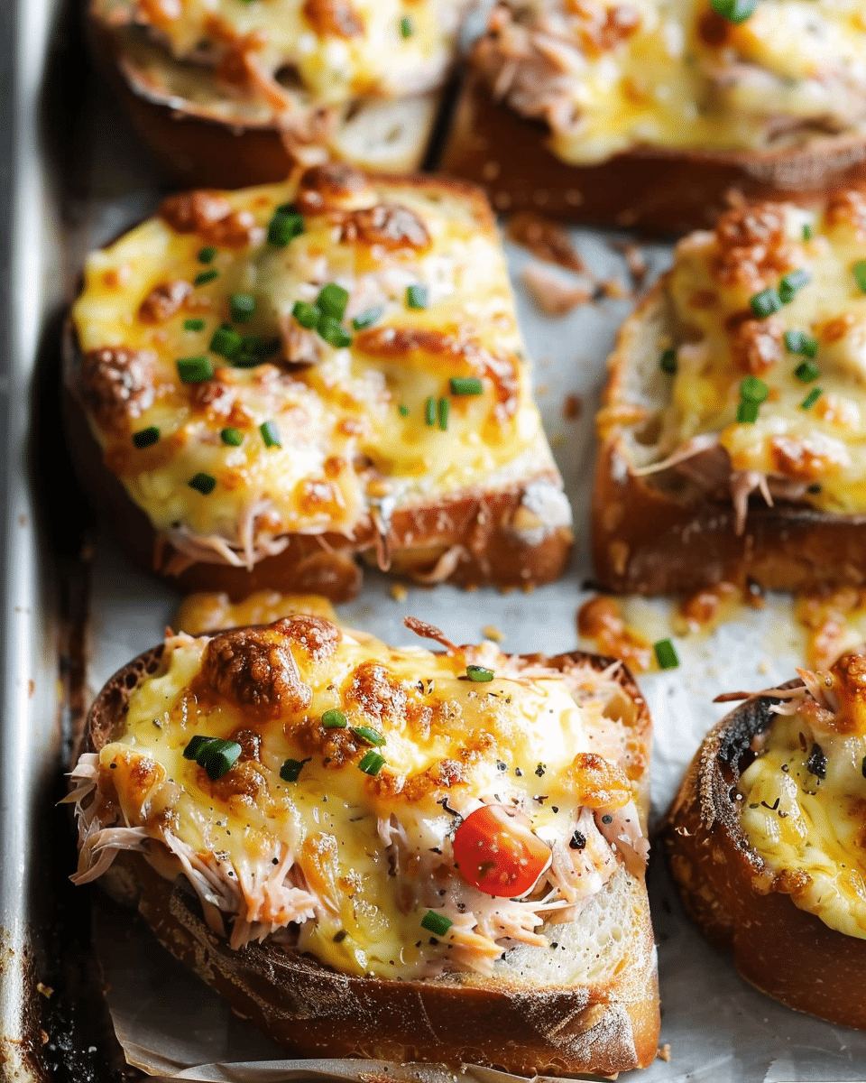 Sheet Pan Sourdough Tuna Melts