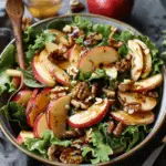 Warm Apple Walnut Salad with Maple Dressing