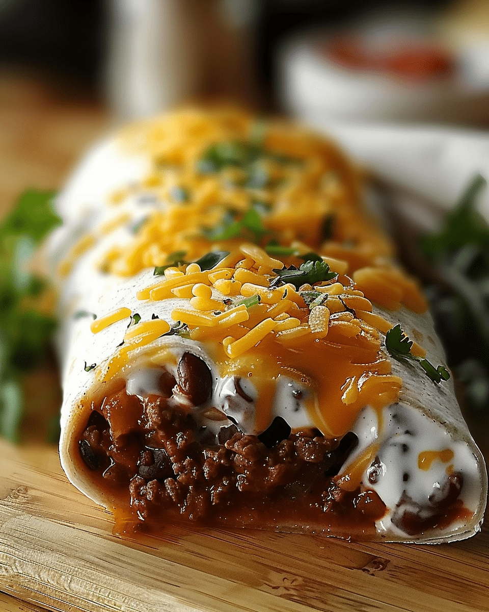 Beefy Melt Burrito