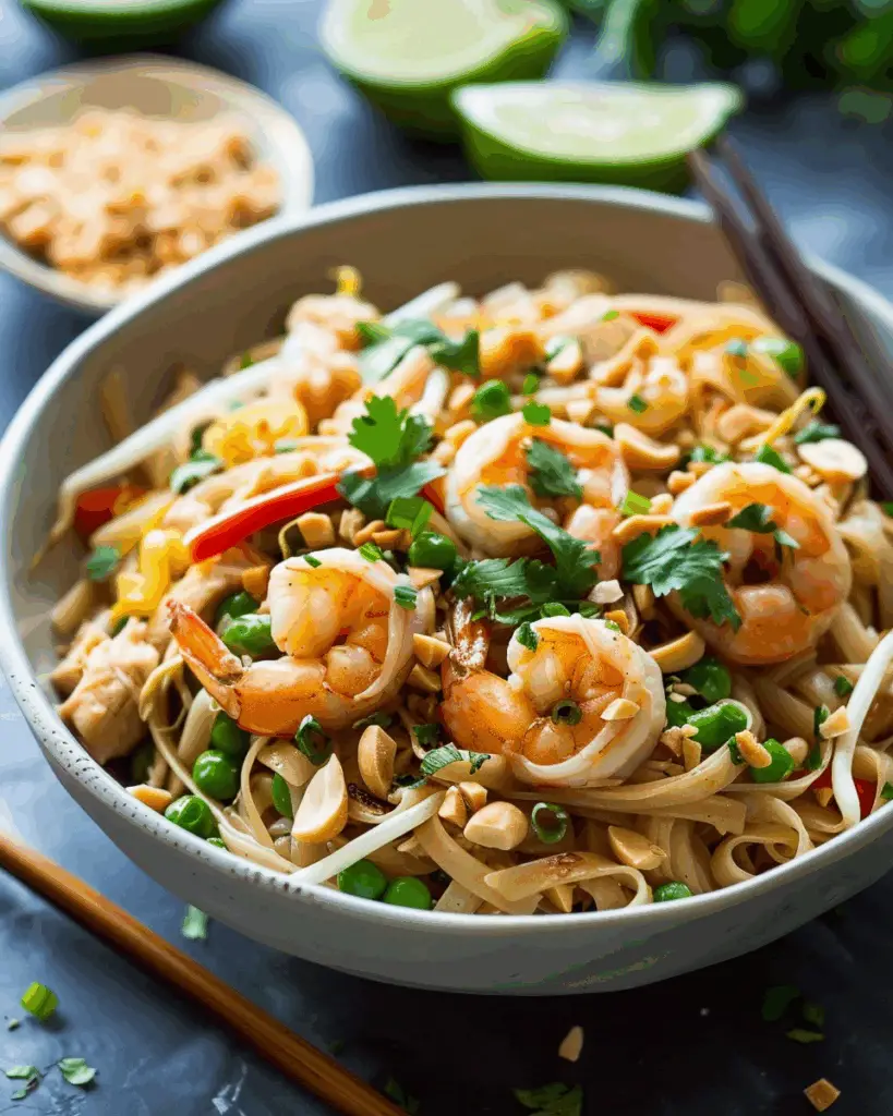 Easy Pad Thai with Chicken or Shrimp