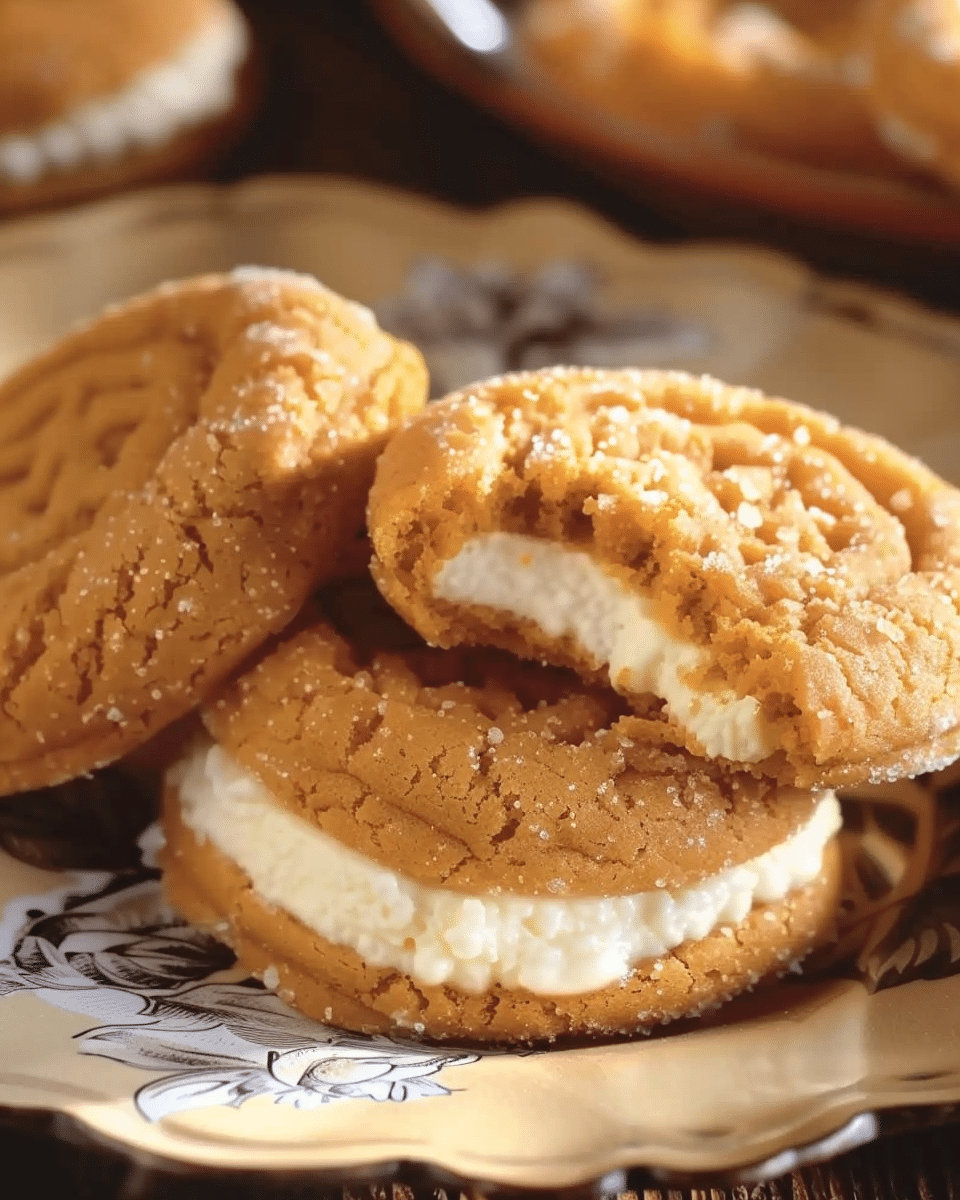 Pumpkin Spice Cheesecake-Stuffed Sugar Cookies
