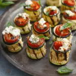 Grilled Zucchini Roll Ups with Ricotta & Tomato