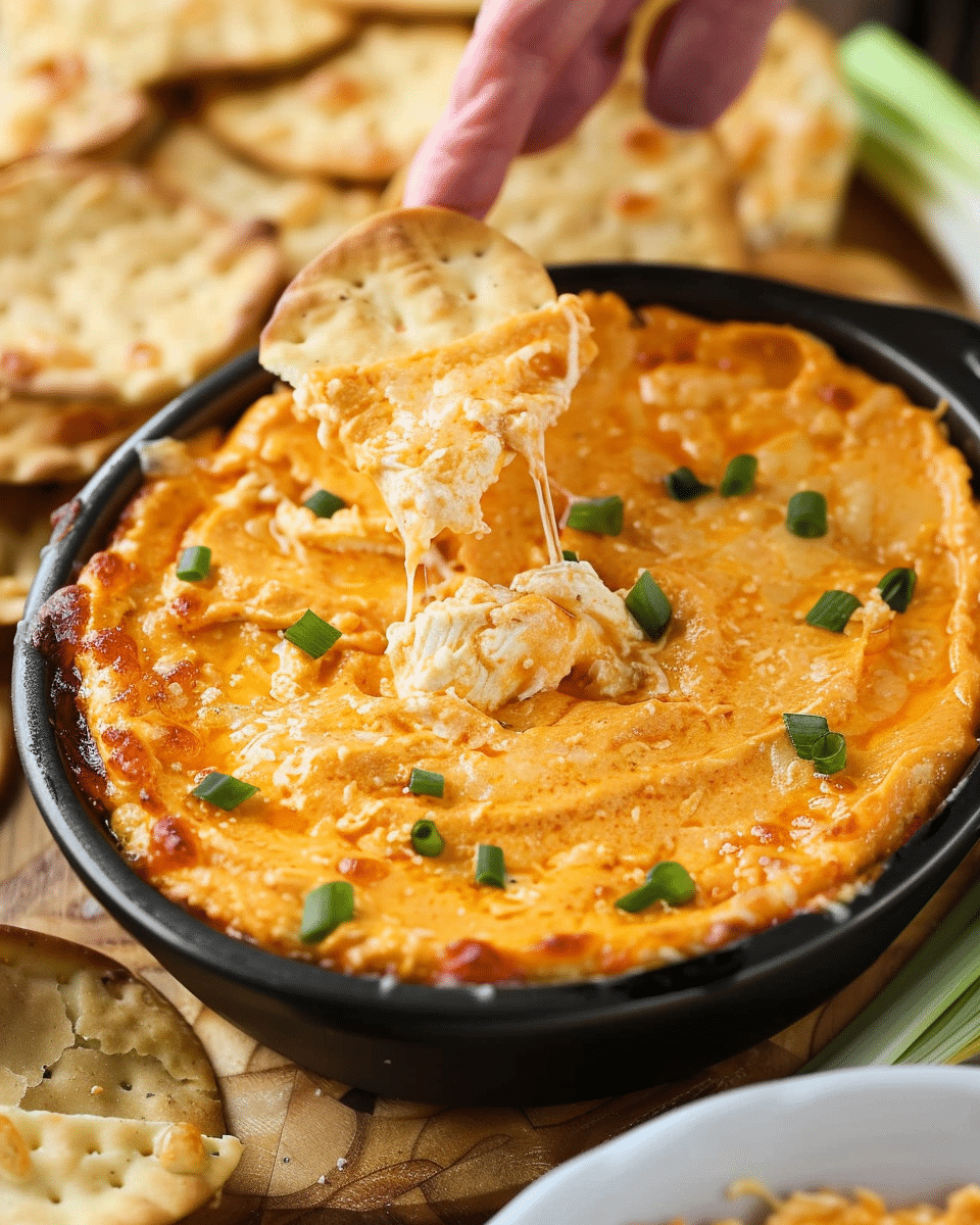 Crockpot Creamy Buffalo Chicken Dip