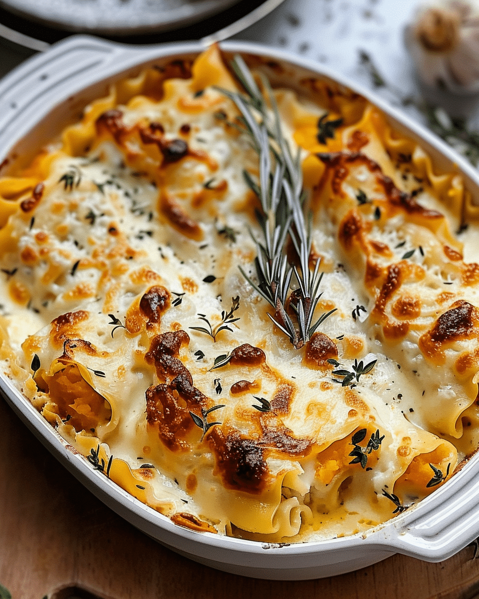 Creamy Butternut Squash Lasagna Roll Ups