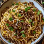 Easy Mongolian Ground Beef Noodles