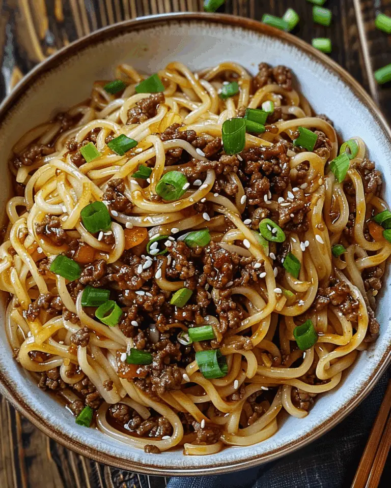 Easy Mongolian Ground Beef Noodles