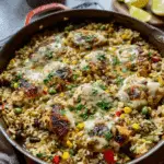 Salsa Verde Chicken & Rice Skillet