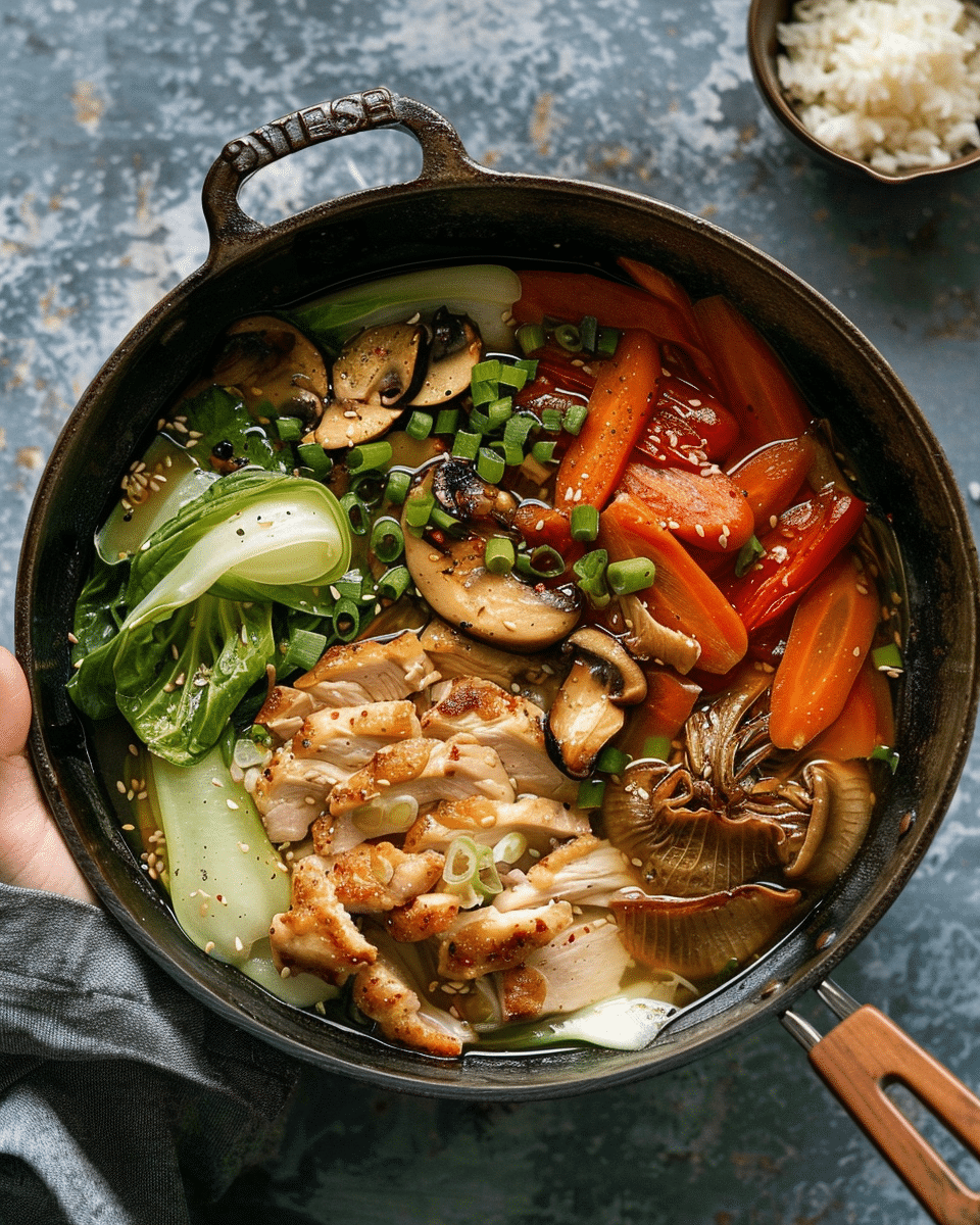 Chicken and Vegetable Donabe