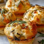Golden Crust Garlic Rosemary Focaccia Muffins