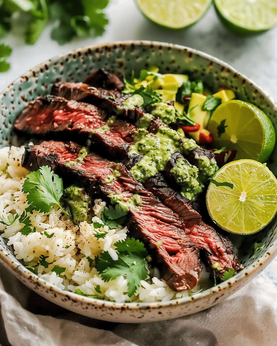 Cilantro Lime Steak Bowls