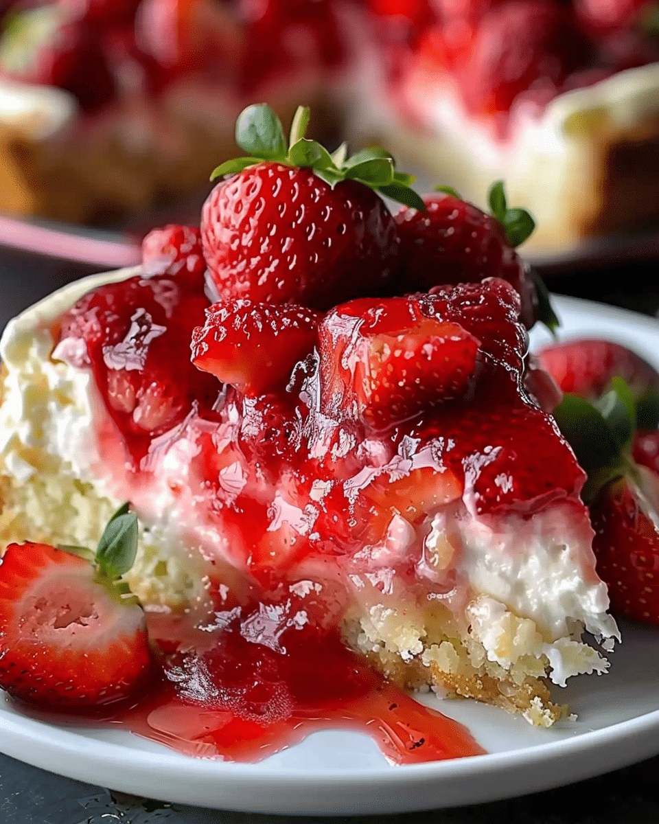 Strawberry Cheesecake Dump Cake