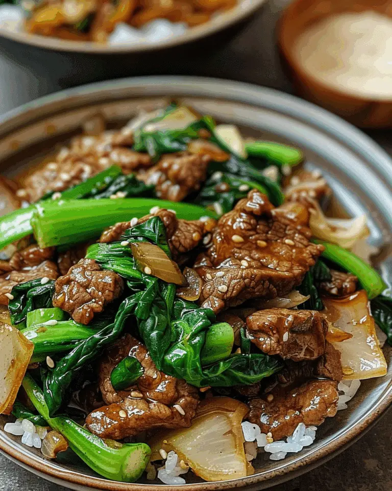 Delicious and Easy Beef Bok Choy Stir‑Fry with Garlic Soy Sauce