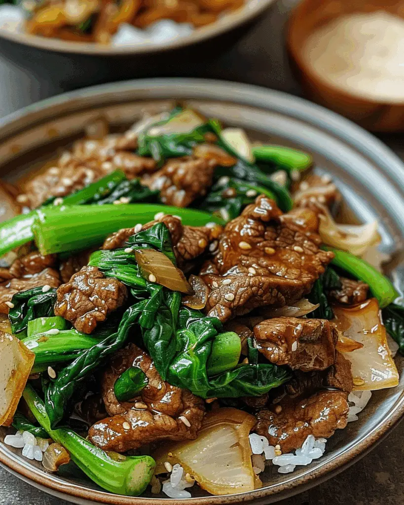 Delicious and Easy Beef Bok Choy Stir‑Fry with Garlic Soy Sauce