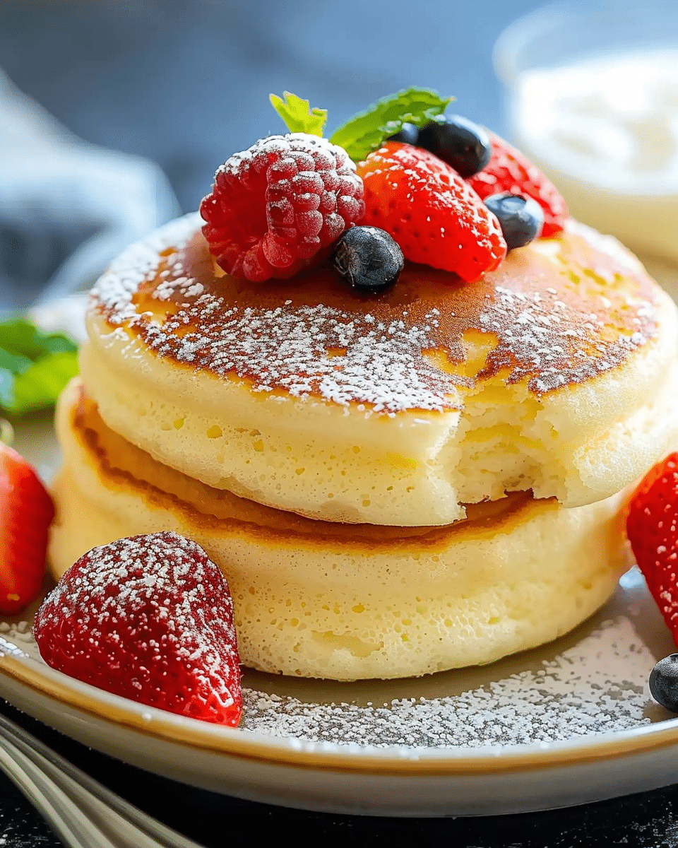 Fluffy Japanese Soufflé Pancakes