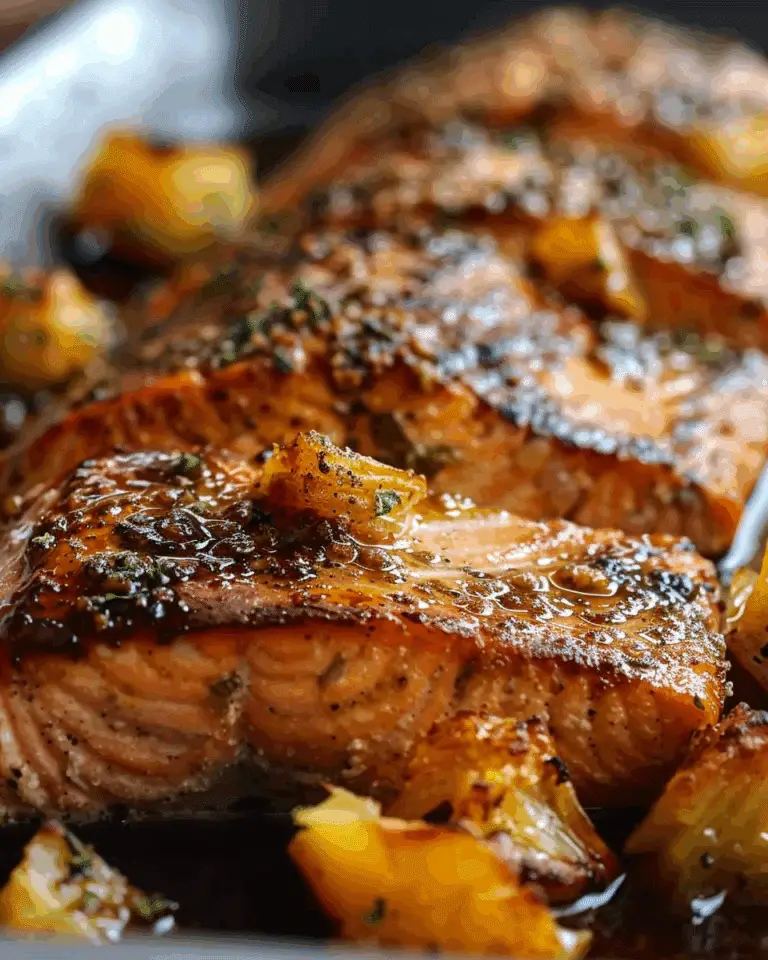 Maple-Roasted Salmon with Delicata & Garlic Butter