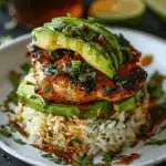 Easy Honey Lime Chicken with Avocado Rice Stacks