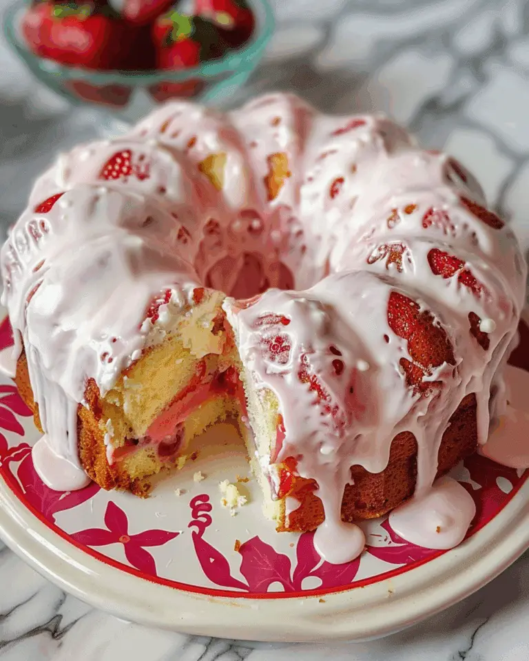 Homemade Strawberry Cream Cheese Pound Cake