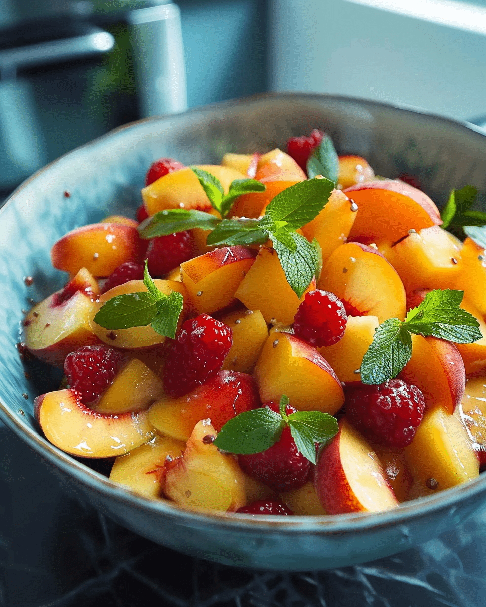 Summer Peach Fruit Salad