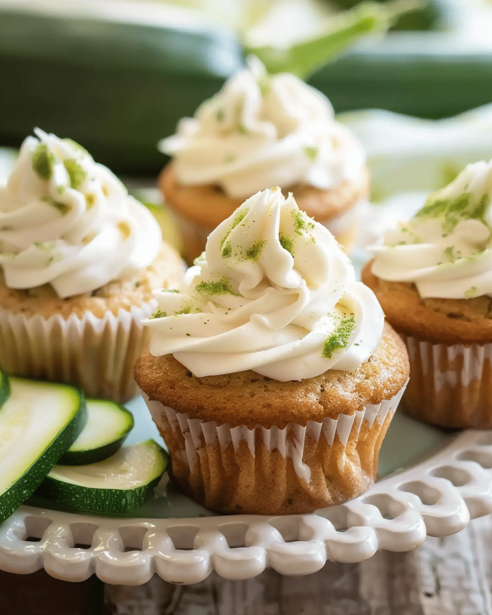 Zucchini Cupcakes with Cream Cheese Frosting