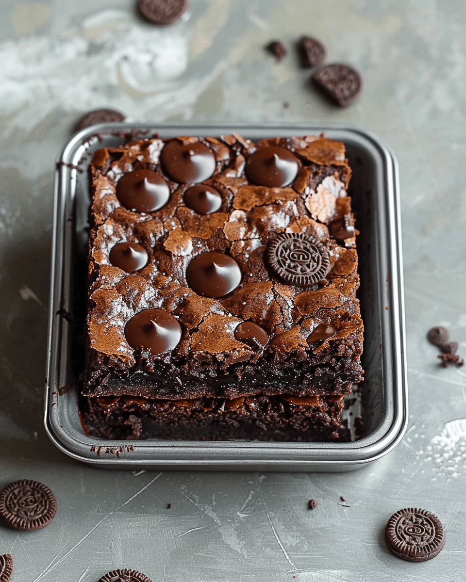 Easy Fudgy Oreo Brownie Recipe