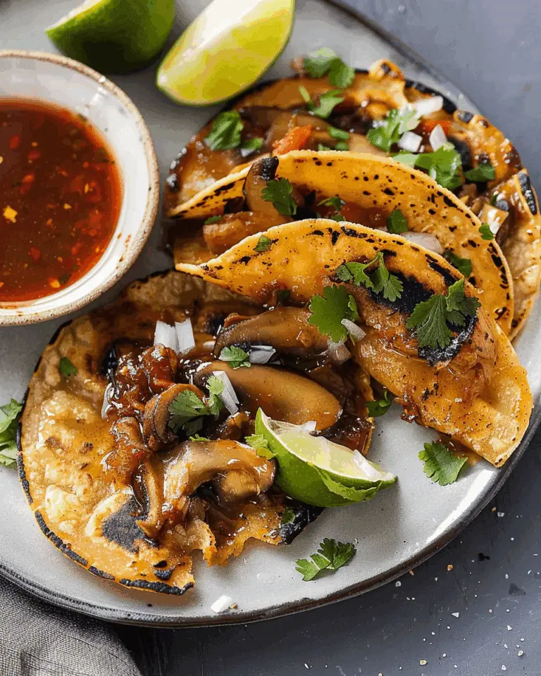 Mushroom Quesabirria Tacos