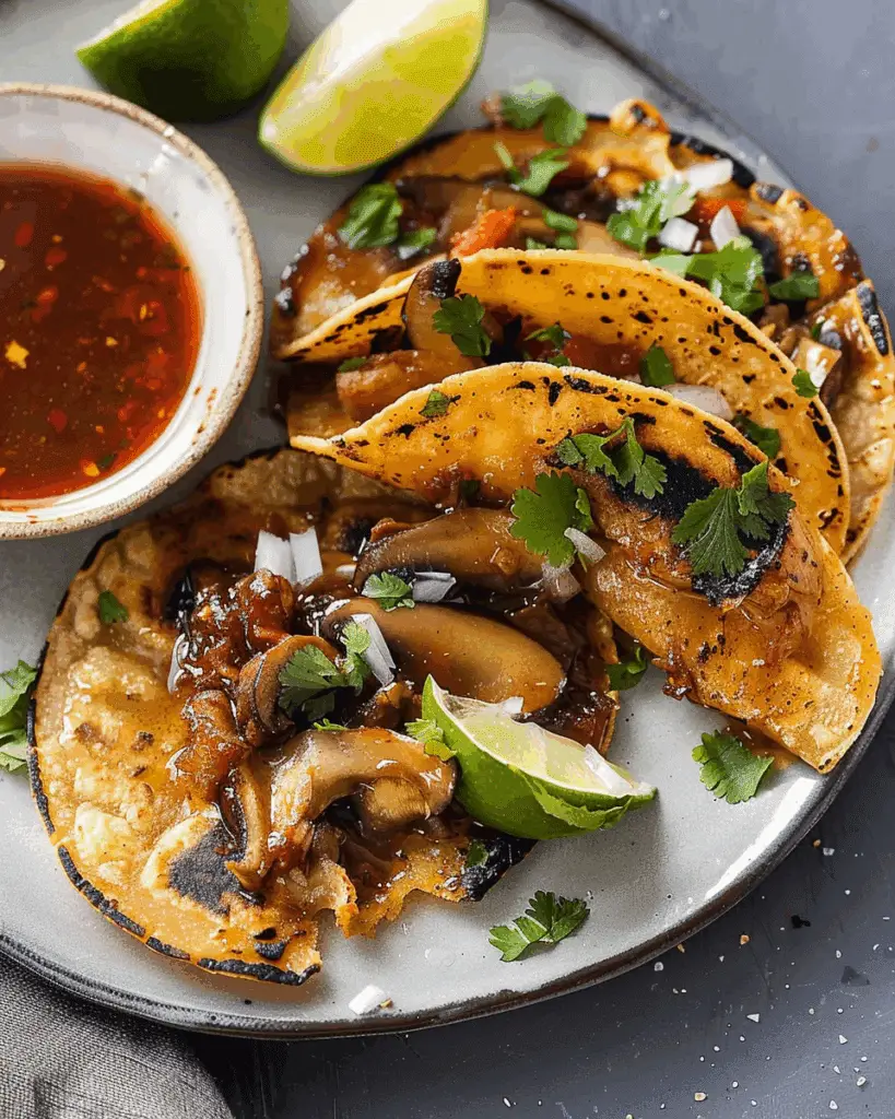 Mushroom Quesabirria Tacos