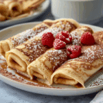 Cinnamon Roll High Protein Crepes