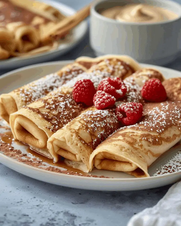 Cinnamon Roll High Protein Crepes