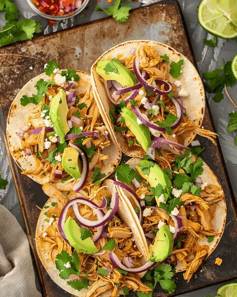 Healthy Crockpot Chicken Tacos