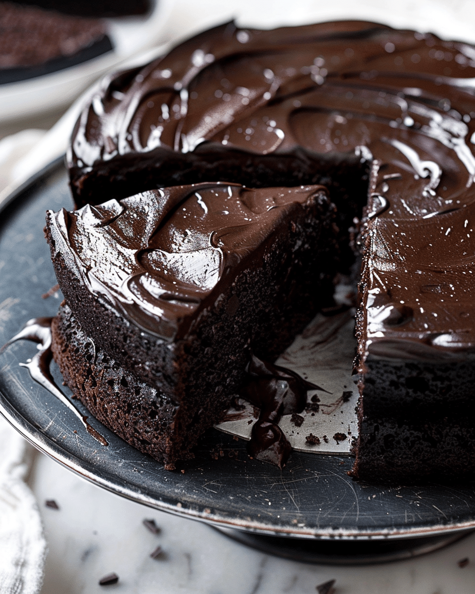 Chocolate Moist Cake with Ganache