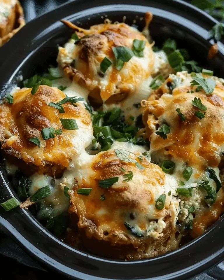 Slow Cooker Spinach and Ricotta Stuffed Mushrooms