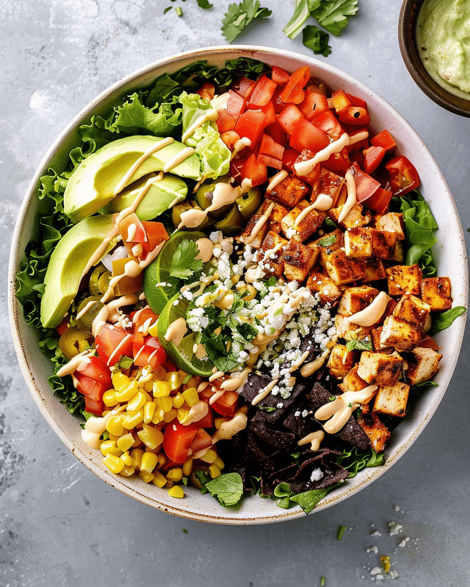 Spicy Southwest Salad (with Spicy Ranch Dressing)