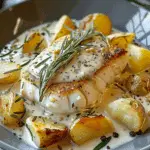 Comforting Cod & Potatoes in Rosemary Cream Sauce Recipe
