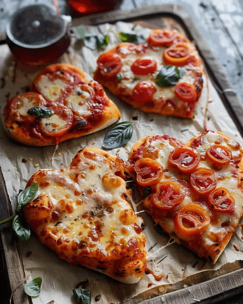 Heart-Shaped Pizzas