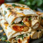 Cheesy Garlic Chicken Wraps