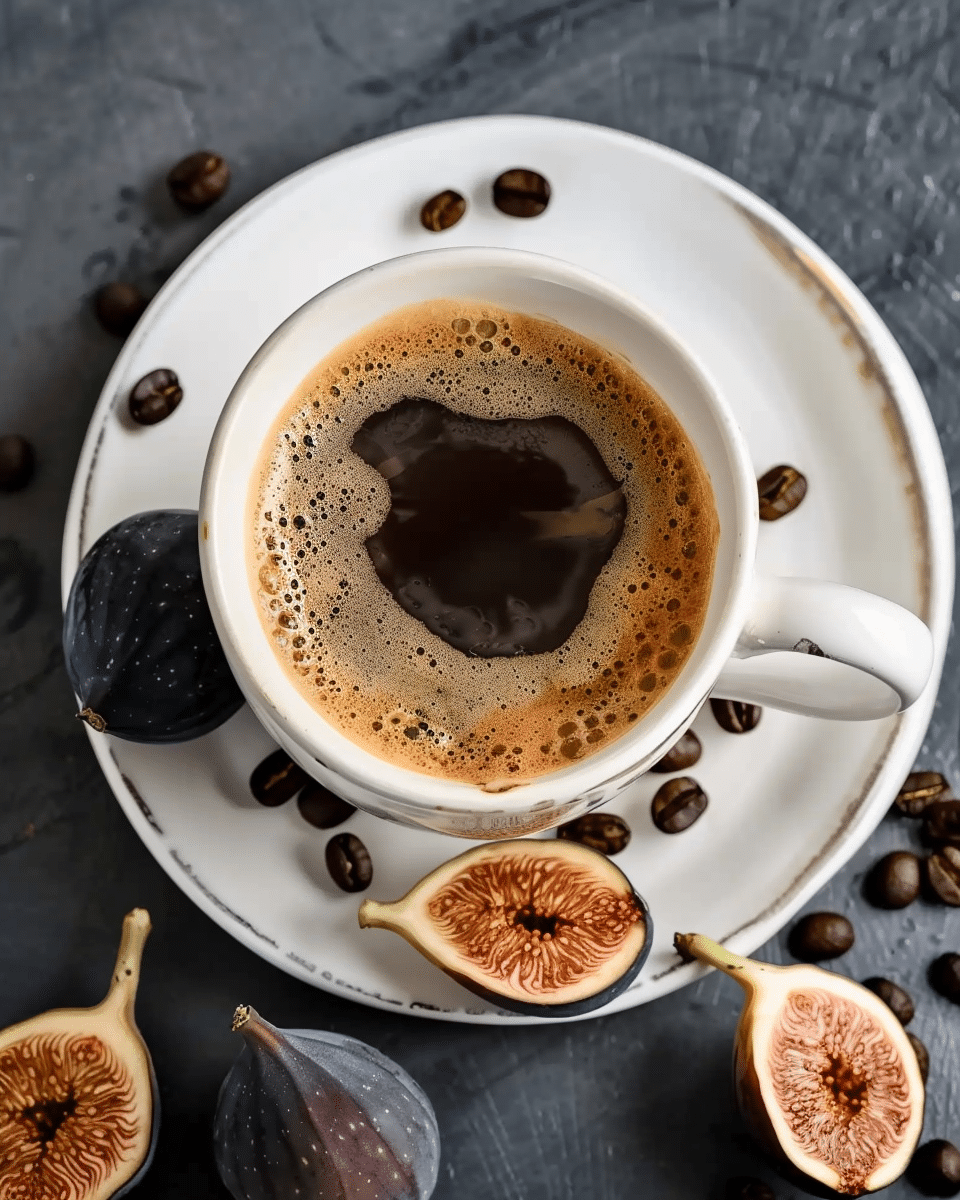 English Coffee with Roasted Figs