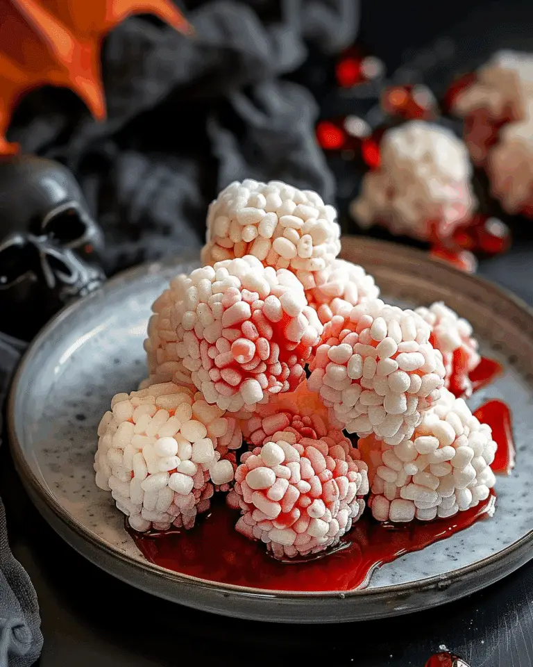 Marshmallow Rice Bubbles Halloween Brains Recipe