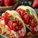 Strawberry Crunch Cheesecake Tacos