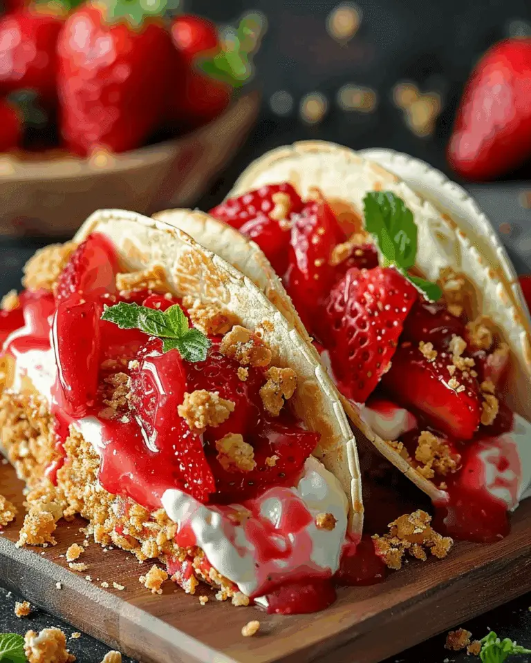 Strawberry Crunch Cheesecake Tacos