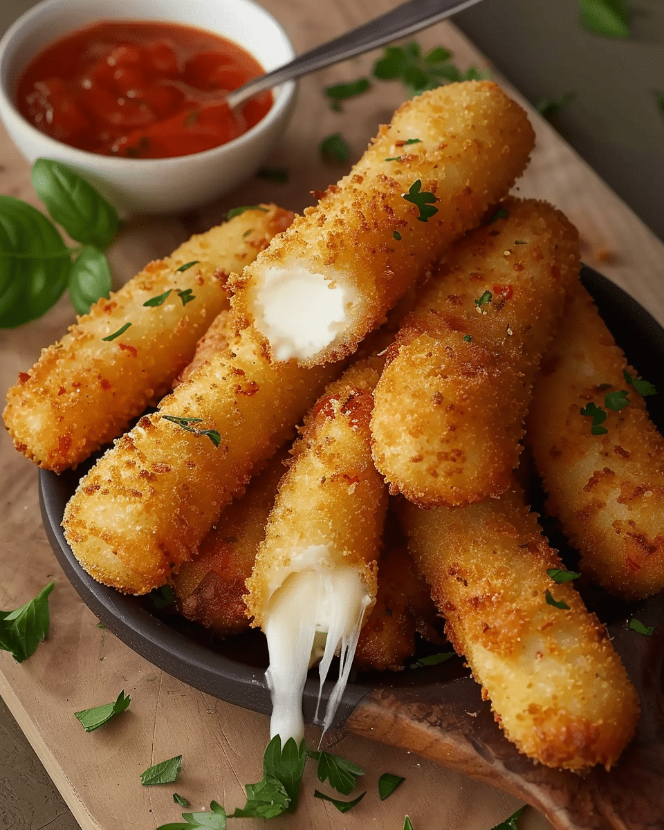 Healthy Mozzarella Sticks with String Cheese