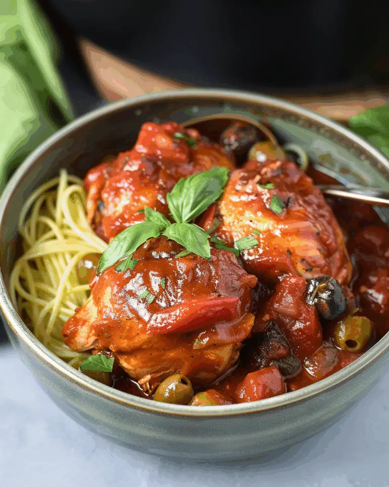 Hearty Crockpot Chicken Cacciatore