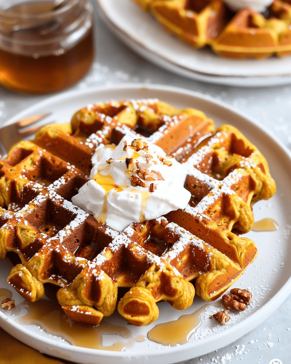 Easy Pumpkin Waffles