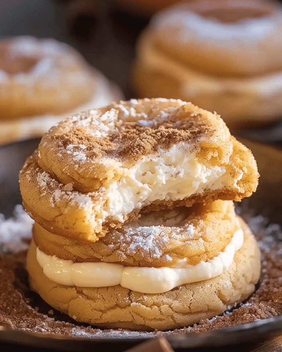Pumpkin Spice Cheesecake-Stuffed Sugar Cookies