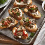 Beef Bruschetta with Roasted Garlic-Feta Spread